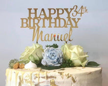 Lade das Bild in den Galerie-Viewer, Happy Birthday Cake Topper personalisiert
